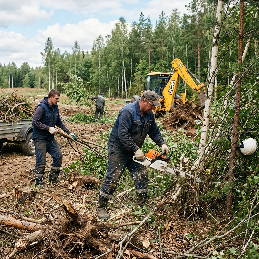 <span style="font-weight: bold;">Расчистка участка</span><br>