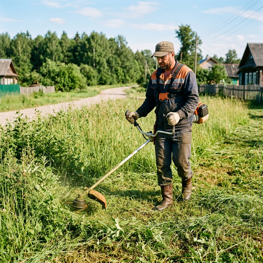 <span style="font-weight: bold;">Покос травы триммером</span><br>