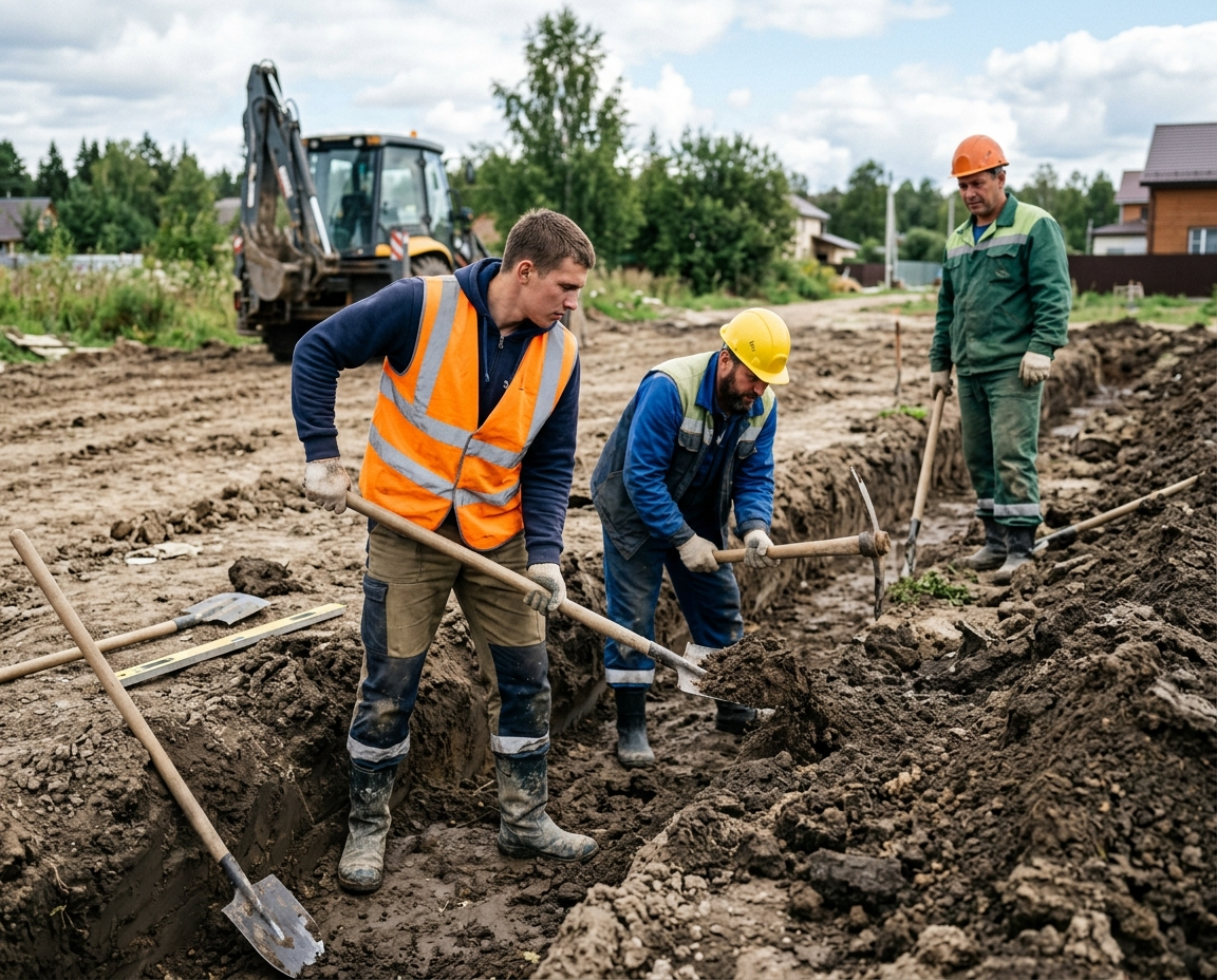 <span style="font-weight: bold;">Копка траншей</span>